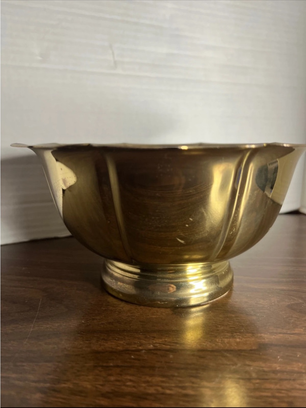 Vintage Baldwin Polished Brass Decorative Bowl - Shiny Gold Finish